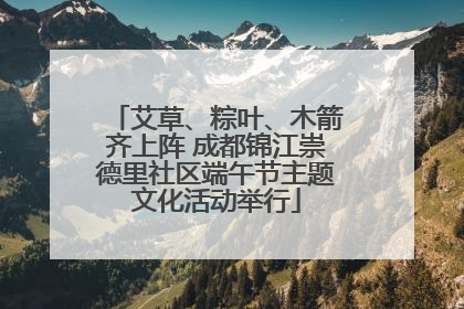 艾草、粽叶、木箭齐上阵 成都锦江崇德里社区端午节主题文化活动举行