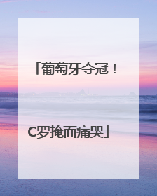 葡萄牙夺冠！C罗掩面痛哭