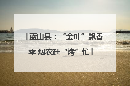 蓝山县：“金叶”飘香季 烟农赶“烤”忙