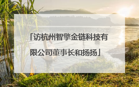 访杭州智擎金链科技有限公司董事长和扬扬