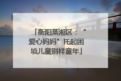 衡阳蒸湘区：“爱心妈妈”托起困境儿童别样童年