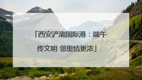 西安浐灞国际港：端午传文明 邻里情更浓