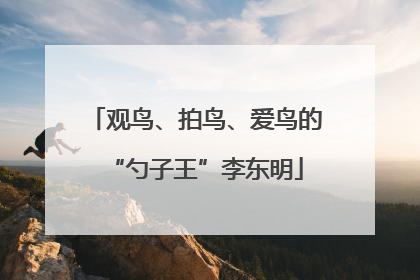 观鸟、拍鸟、爱鸟的“勺子王”李东明