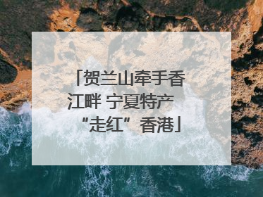 贺兰山牵手香江畔 宁夏特产“走红”香港