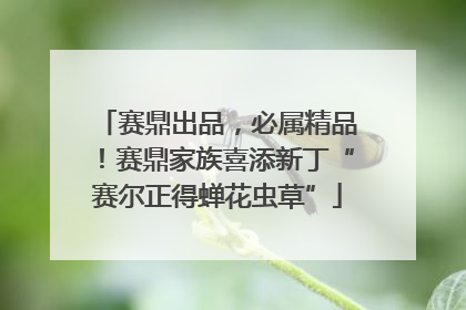 赛鼎出品，必属精品！赛鼎家族喜添新丁“赛尔正得蝉花虫草”