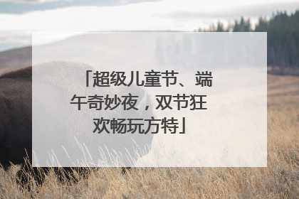 超级儿童节、端午奇妙夜，双节狂欢畅玩方特