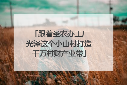 跟着圣农办工厂 光泽这个小山村打造千万村财产业带