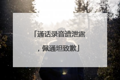 通话录音遭泄露，佩通坦致歉