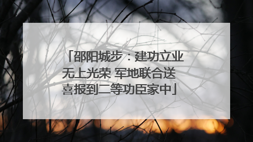 邵阳城步：建功立业无上光荣 军地联合送喜报到二等功臣家中