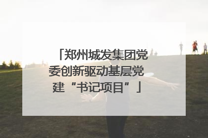 郑州城发集团党委创新驱动基层党建“书记项目”