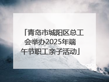 青岛市城阳区总工会举办2025年端午节职工亲子活动
