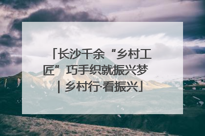 长沙千余“乡村工匠”巧手织就振兴梦｜乡村行·看振兴