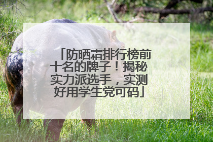 防晒霜排行榜前十名的牌子！揭秘实力派选手，实测好用学生党可码