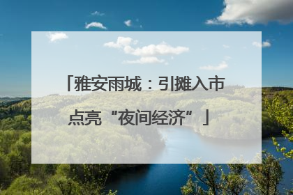 雅安雨城：引摊入市 点亮“夜间经济”