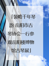 领略千年琴韵 岳阳市古琴协会一行参观岳阳楼博物馆古琴展