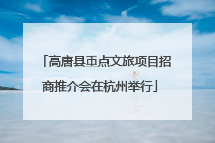 高唐县重点文旅项目招商推介会在杭州举行