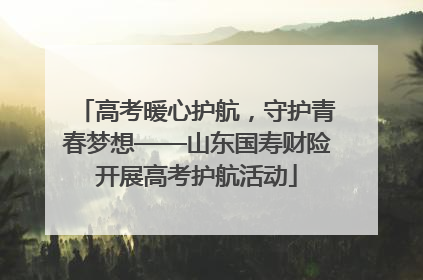 高考暖心护航，守护青春梦想——山东国寿财险开展高考护航活动