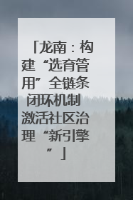龙南：构建“选育管用”全链条闭环机制 激活社区治理“新引擎”