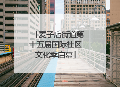 麦子店街道第十五届国际社区文化季启幕