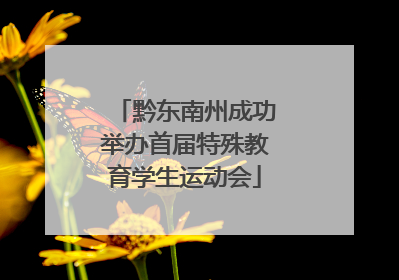 黔东南州成功举办首届特殊教育学生运动会