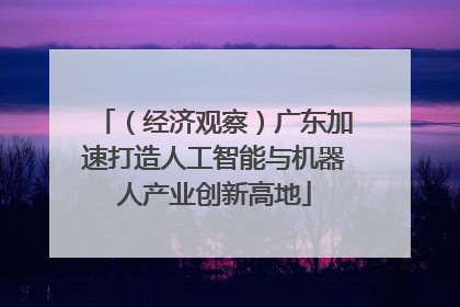 （经济观察）广东加速打造人工智能与机器人产业创新高地