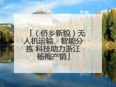 （侨乡新貌）无人机运输、智能分拣 科技助力浙江杨梅产销