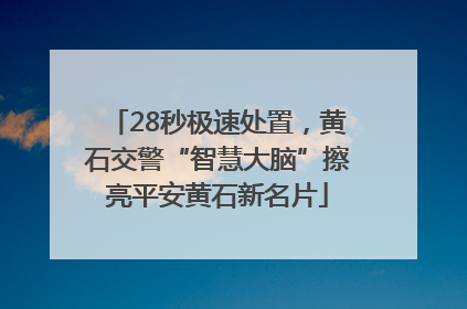 28秒极速处置，黄石交警“智慧大脑”擦亮平安黄石新名片