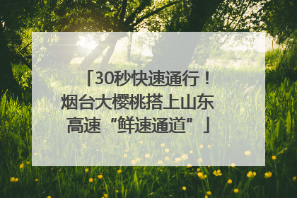 30秒快速通行！烟台大樱桃搭上山东高速“鲜速通道”