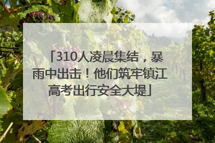 310人凌晨集结，暴雨中出击！他们筑牢镇江高考出行安全大堤