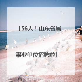56人！山东省属事业单位招聘啦
