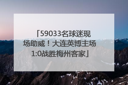 59033名球迷现场助威！大连英博主场1:0战胜梅州客家
