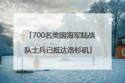 700名美国海军陆战队士兵已抵达洛杉矶
